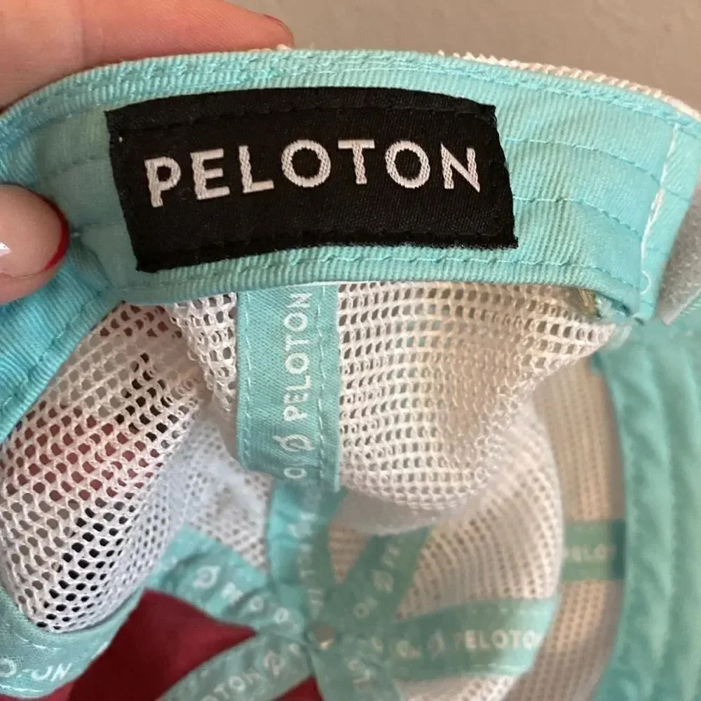 NWT- Peloton color block hat- maroon and blue